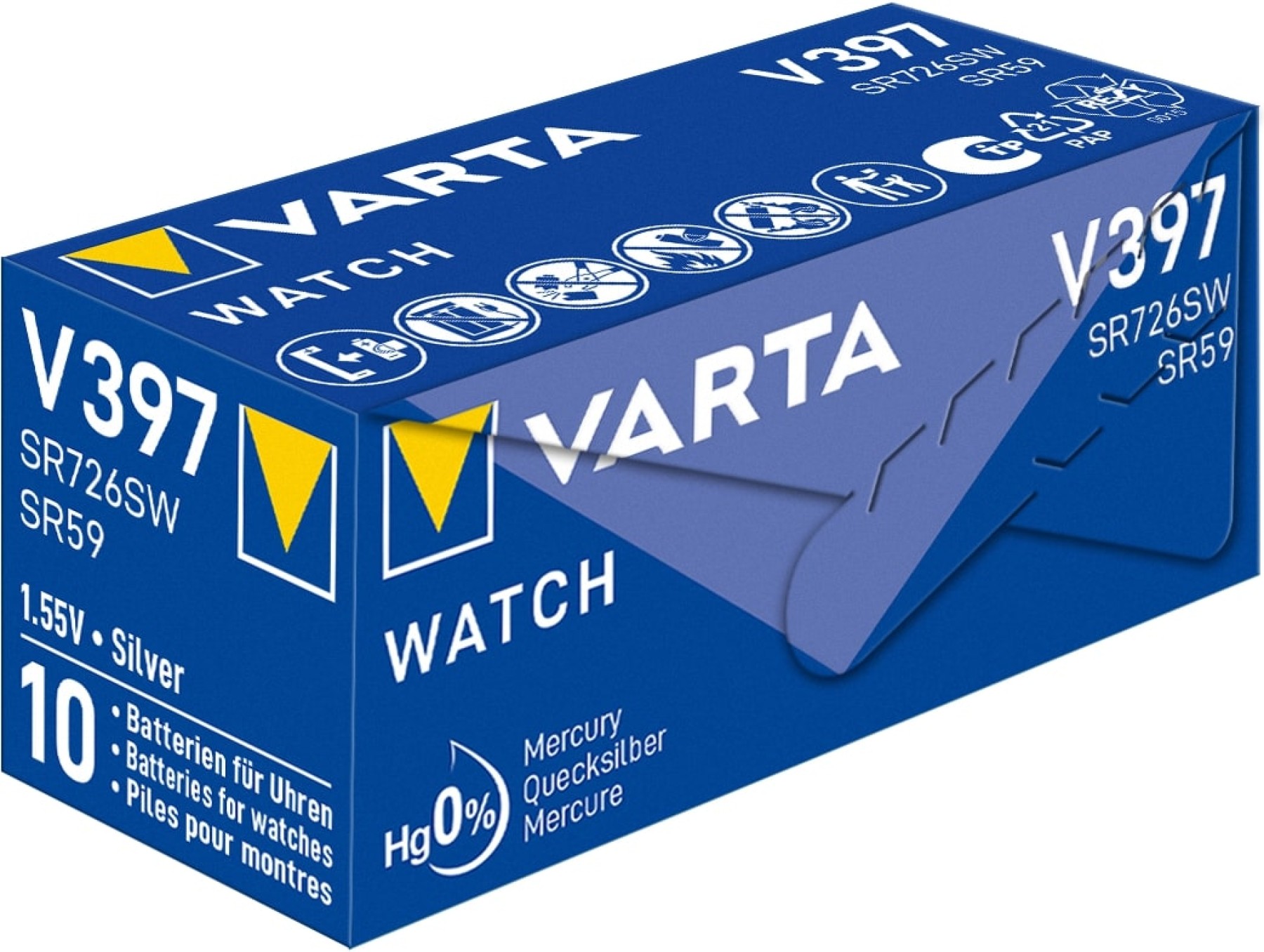 Varta V397 Silver Oxide Pack of 10